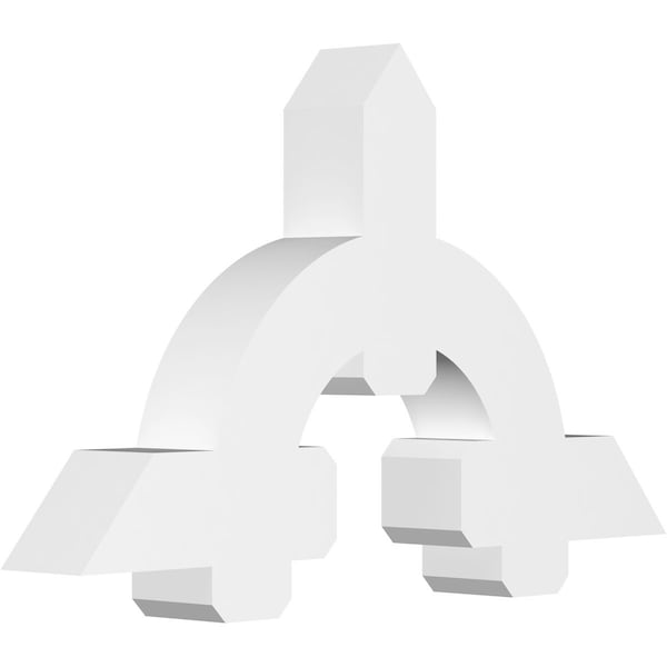 Ekena Millwork Ericson Architectural Grade PVC Gable Bracket, 48"W x 28"H x 6"D x 6"F, 14/12 Pitch GBP048X28X0606ERI00 - main
